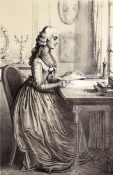 Mme Roland (1754 - 1793) - Alber Maurinの "Galerie historique de la Revolution francaise "にて。