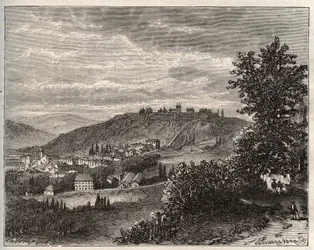 Montmedy - Meuse, en region Lorraine - V.A. Malt-Brownの "La France illustree: geographie, histoire, administration statistique "に掲載された彫刻。1884