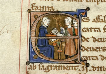 Ms.41 f.82v Livre Juratiore dAgenからの税金の支払い