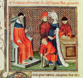 Ms.Fr.22531 Le Livre des Proprietes des ChosesのBarthelemy lAnglaisによる人の時代