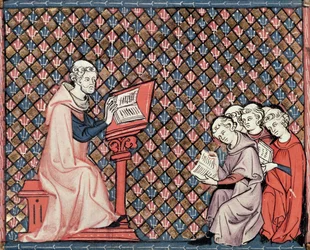 Ms 1044 fol.73v Chretien Legouisによって書かれたOvide Moraliseによる哲学のレッスン