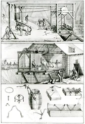 Ms 1064 fol.8 Descriptions des Arts et Metiersのスレート採石場