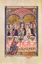 Ms 1273 fol.12v最後の晩餐、詩篇