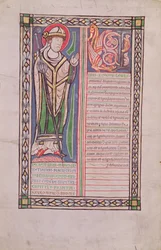 MS 186 fol.2vパリのピエールロンバード司教、4つの仮説の本（Book of Sentences）から、c.1160