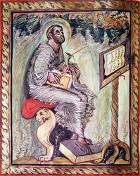 Ms 1 fol.90v聖ルカ、エボ福音書、c.816-835