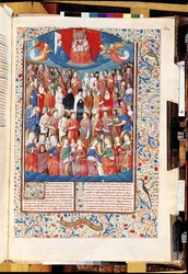 Ms 246 f.406r Paradise、De Civitate Dei、カバの聖アウグスティヌス（354-430）