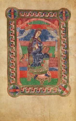 Ms 250 fol.43v聖ラデグンド（518-87）の王位、聖ラデグンドの生涯