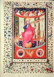 Ms 2 f.18v Boucicaut Hours、c.1410からの三位一体