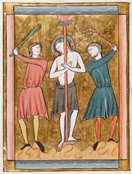 Ms 3016 fol.17v鞭打ち、プサウティエ、パリの使者
