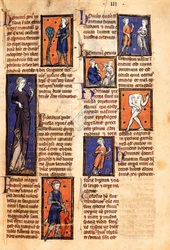 Ms 320 Fol.46r Thomas van Cantimpre (1201-72) の「De Natura rerum」からのモンスター（ベラム製