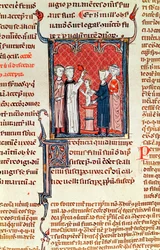 Ms 372 fol.161 Decrets de Gratienの洗礼シーン