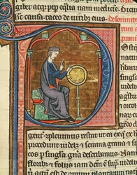 Ms 426 fol.48 Vincent de BeauvaisによるLe Miroir de la Natureの穀物のふるい分け