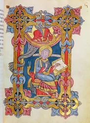 Ms 479 fol.33 St. Luke、Les Evangiles de l&39;Abbaye de Cysoing出身