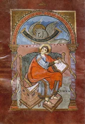 Ms 4 fol.101v聖ルカ、聖リキエの福音、c.800