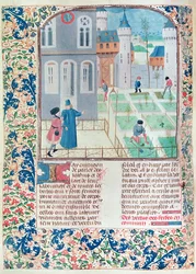Ms 5064 f.151v The Garden、illustration from Le Livre des Prouffitz Champestres by Pietro de Crescenzi（1230-132021）