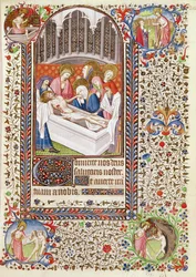 Ms 547 fol.36ポワチエの女性が使用した時間の書からのキリストの墓