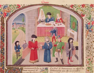 Ms 927 Fol.52v放蕩、自由、そして貪欲、アリストテレスによる倫理、政治、経済学（紀元前384〜322年）