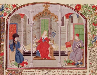 Ms 927 Fol.71vアリストテレスによる倫理、政治、経済学の正義理論（紀元前384〜322年）