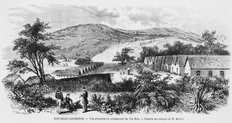 ニューカレドニア、ノウ島、刑務所、1871-80年頃