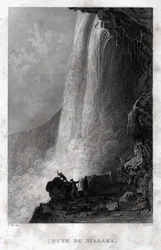 ナイアガラの滝。(エッチング、1860年頃)