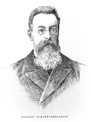 ニコライアンドレイエヴィッチリムスキーコルサコフ（1844-1908）、アルスービスによるLHistoire de la Musique en Russieのイラスト、1898年、パリで出版