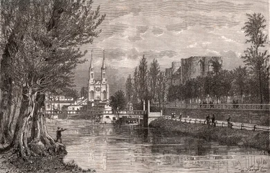 ニオール-ドゥ・セーヴル-V.A.マルト・ブラウン著「La France illustree: geographie, histoire, administration statistique」に掲載された彫刻。 1884年