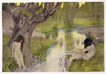 LEstampe ModerneのNymphs Bathingがパリ1897-99を出版