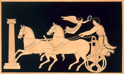 月桂樹の花輪で戴冠したオリンピアの馬車、1808-10公開