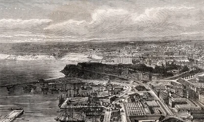 オラン - アルジェリア - V.A.マルト・ブラウンの「La France illustree: Geography, history, statistical administration」に掲載された彫刻。1884