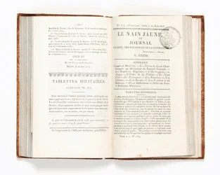 Le Nain Jaune」または「Journal des Arts, des Sciences et de la Littérature」第374号（1815年6月20日）のページ（印刷された紙）。