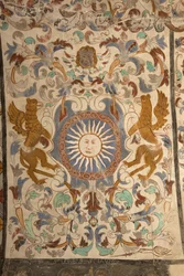 教区教会（Església de la Mare de Déu de Solers）。内部。身廊。壁画。詳細。16世紀（？）