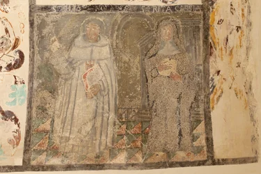 教区教会（Església de la Mare de Déu de Solers）。内部。身廊。壁画。詳細。16世紀（？