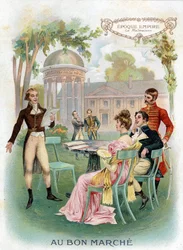 時代の帝国。マルメゾン。1890年頃のクロモリトグラフ「オー・ボン・マルシェ」。