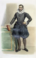 Philippe de Mornay, seigneur of Plessis Marly, dit Duplessis Mornay, French statesman (1549-1623).- Le Plutarque francais", Ed.Mennechet