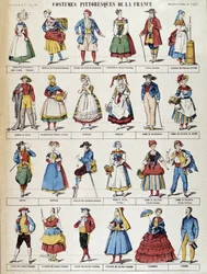 絵のように美しいフランスの衣装 - エピナルのイメージ