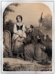フランスの宗教家ピエール・エルミート（1050-1115） - MORING MICHEL著「LE SOURIES DE MON UNCLE MEMORIES ET RECITTS DE VOYAGE」に掲載された版画 - 19世紀末