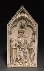 プラーク：天使のいる聖母子、パリ、c.1320-1330