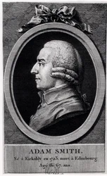 アダム・スミスの肖像画のメダリオン（1723-90）