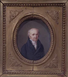 19世紀初頭のアブラハム・ルイ・ブレゲ（1747-1823）の肖像（パネル）