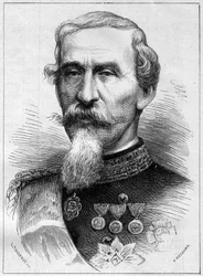 Alfonso Ferrero de La Marmora (Lamarmora) (1804 - 1878)将軍、イタリアの政治家の肖像。1878年1月19日付「Le Monde Illustré」1085号に掲載されたエングレーヴィング。
