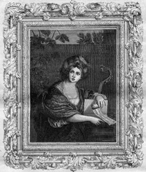 ビザンチン皇帝Alexis I Comneneの娘、Anne Comnene (1083-1153)の肖像。モーリス・ラシャトレ著「Histoire des papes-king-queens-et-empereurs a travers les centuries」に掲載されている図版。