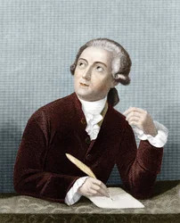 Antoine Laurent Lavoisier (1743 -1794) フランスの化学者の肖像。