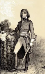 南アフリカのボーア人将軍、バルテルミー・カトリーヌ・ジュベール（1769-1799）の肖像。アルベール・モランによる「フランス革命の歴史ギャラリー」にて
