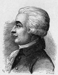 フランスの航空技術者であるブランシャール（1709-1853）の肖像画。