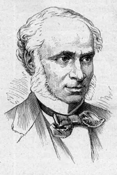 フランスの詩人、劇作家、学者であるカミーユ・ドゥーセ（1812-1895）の肖像。1874年3月14日付「Le Monde Illustré」883号に掲載された版画。