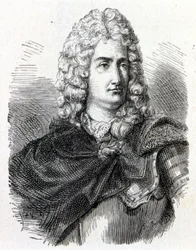 フランスの化学者・物理学者Charles François Du Fay (Dufay?) (1698 - 1739)の肖像 - "Album de la Science; illustrious scientists; Great discoveries" 1896年に掲載。