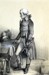 フランスの将軍Charles François du Périer dit Dumouriez (1739-1823)の肖像。- アルベール・モーリン編『Galerie historique de la Revolution Française』（1843年、パリ）に掲載。
