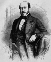 シャルル・ド・モルニー（1811-1866）の肖像。フランスの政治家で、第二帝政期には立法院長を務めた。1857年11月28日付「Le Monde Illustré」33号に掲載された版画。