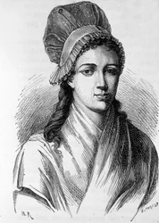 シャルロット・コルデー（1768～1793）の肖像 - アンリ・マルタンの「フランスの歴史」より