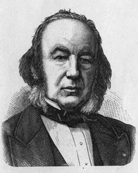 フランスの生理学者、クロード・ベルナール（1813～1878）の肖像画。